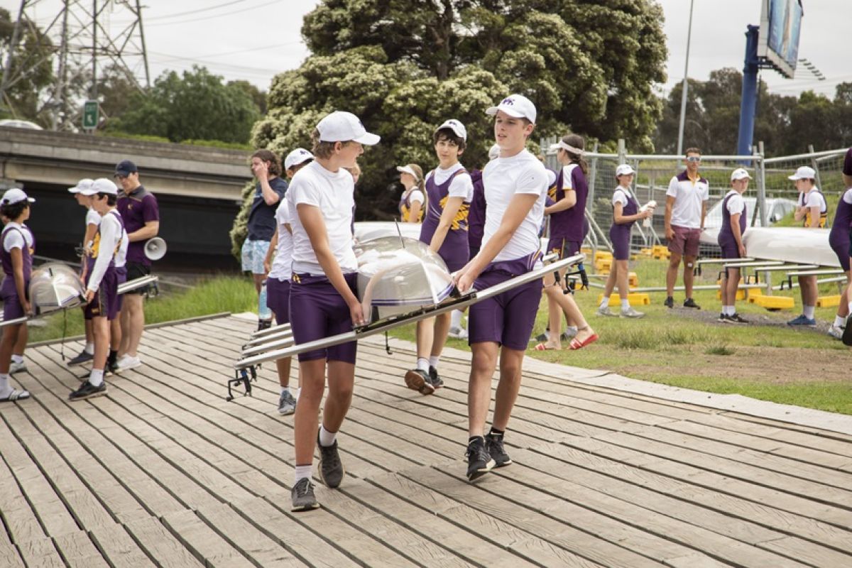 Wesley College Rowing Celebration and boat naming day