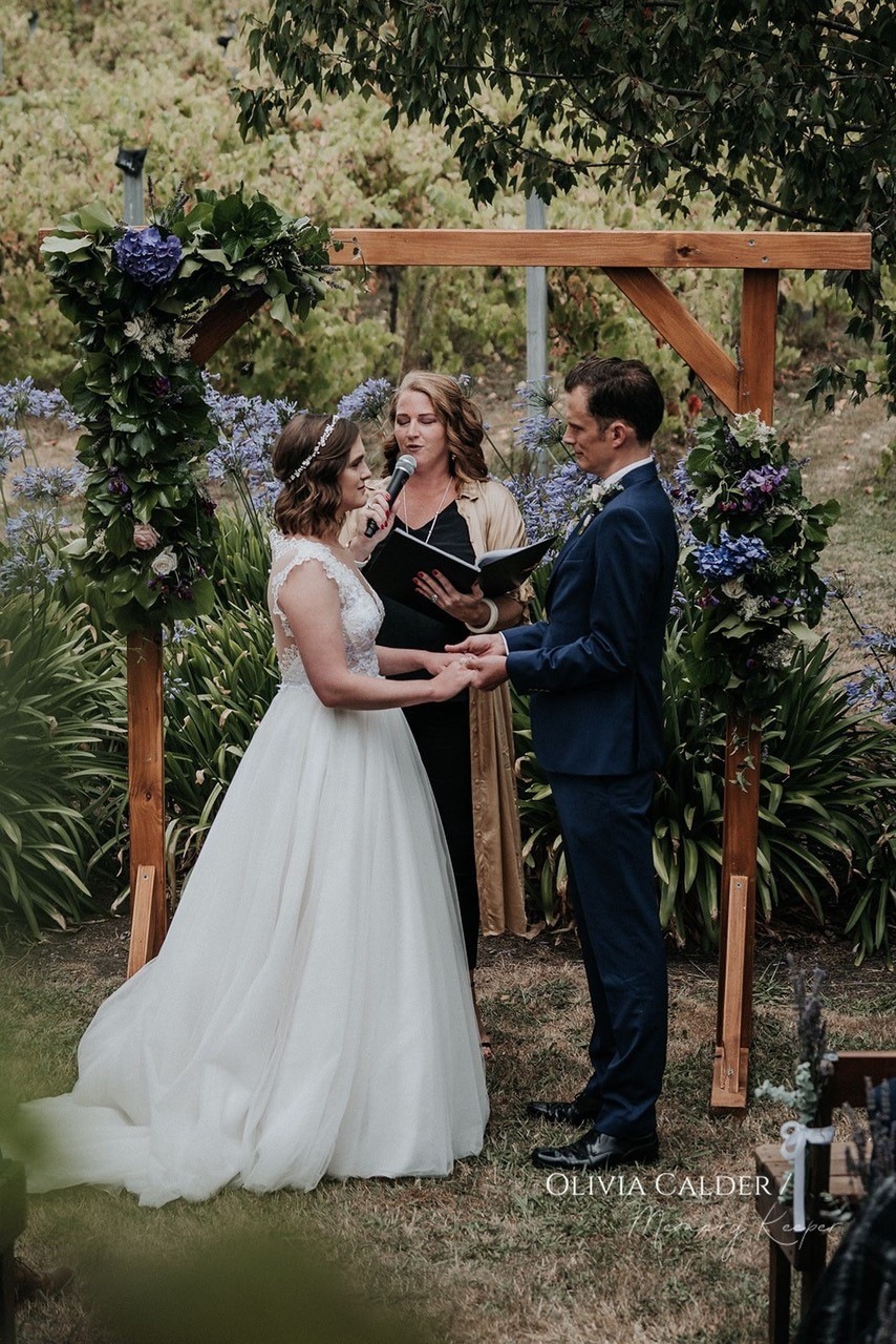 Lucy Gilfillan at her wedding