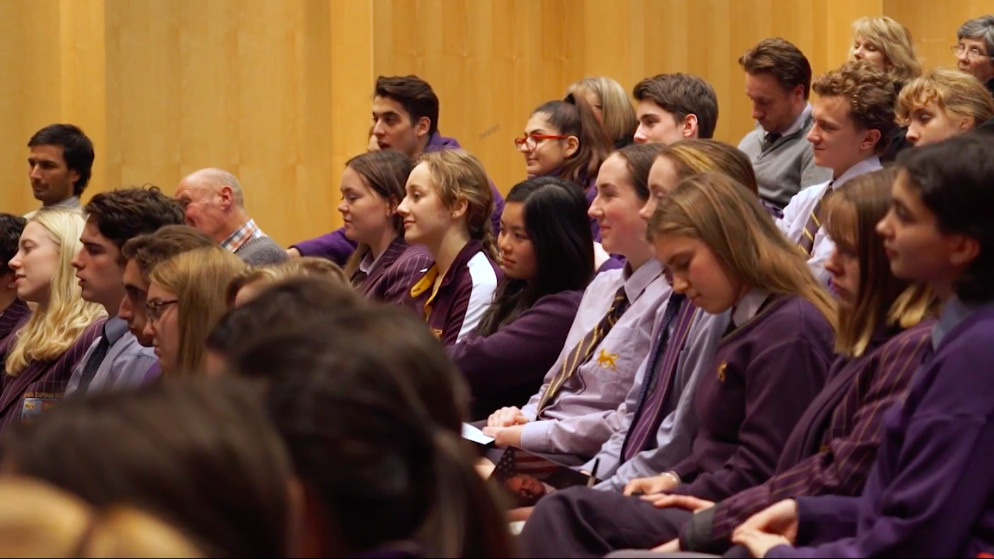 Kim Beazley speaks to Wesley Students
