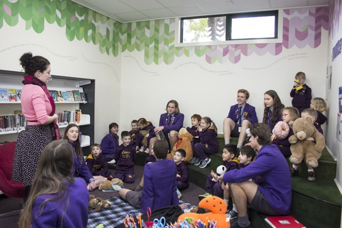 Year 12s visit Prep students