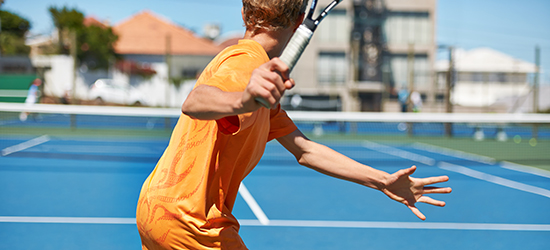 Tennis player on court