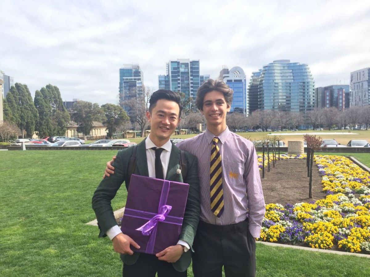 Benjamin Law and Wesley student