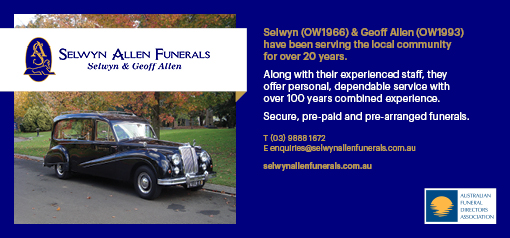 Selwyn Allen Funerals ad