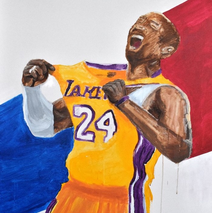 Kobe Bryant canvas portrait