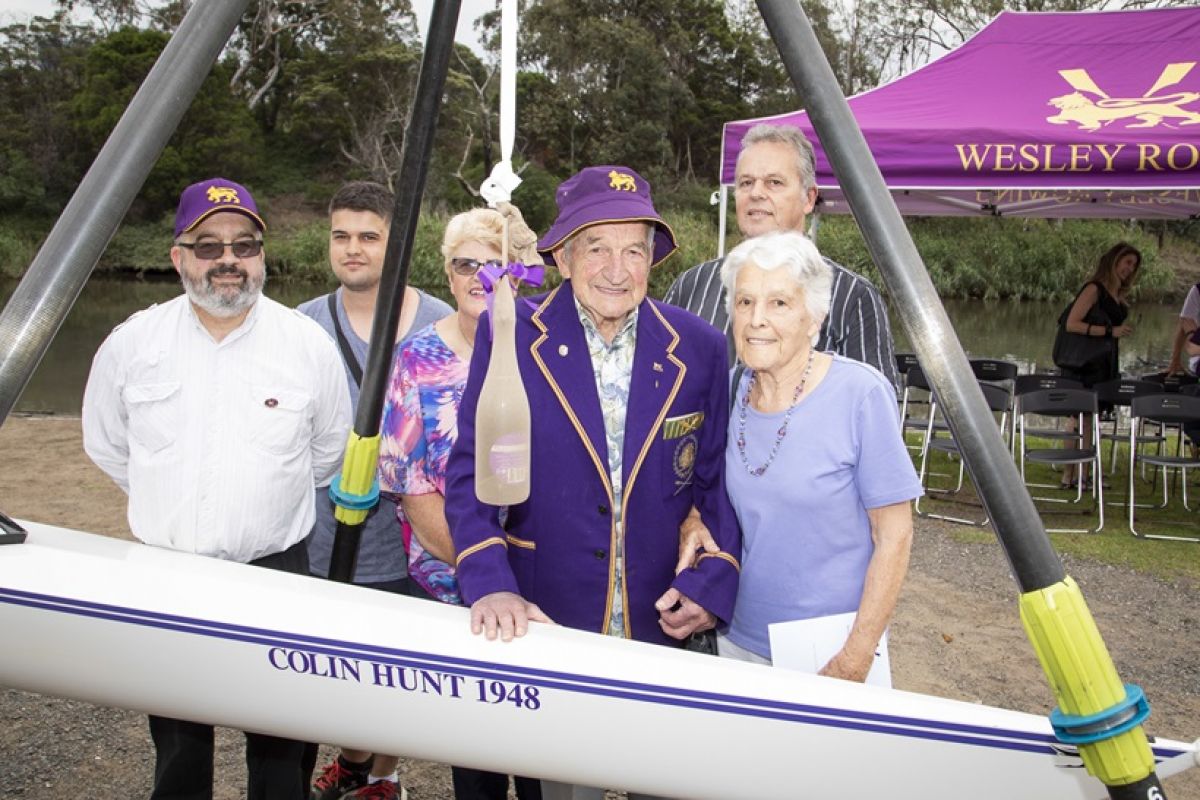 Wesley College Rowing Celebration and boat naming day