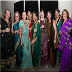 A wonderful display of saris worn by parents at the Gala Night