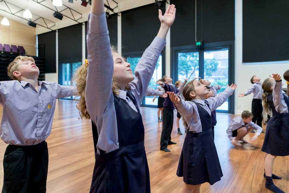 Students in dance class