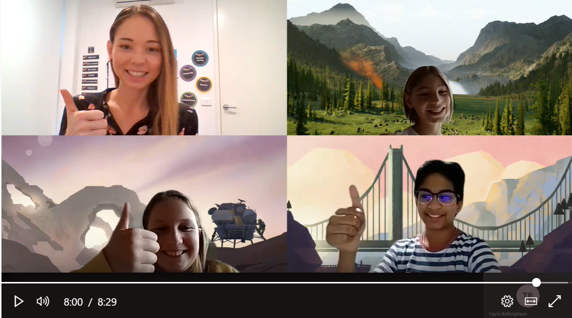 A screenshot from a virtual class held during remote learning