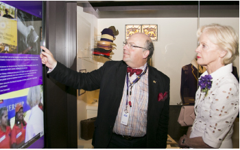 Kenneth Park and the Governor General in the new Wesley History Gallery
