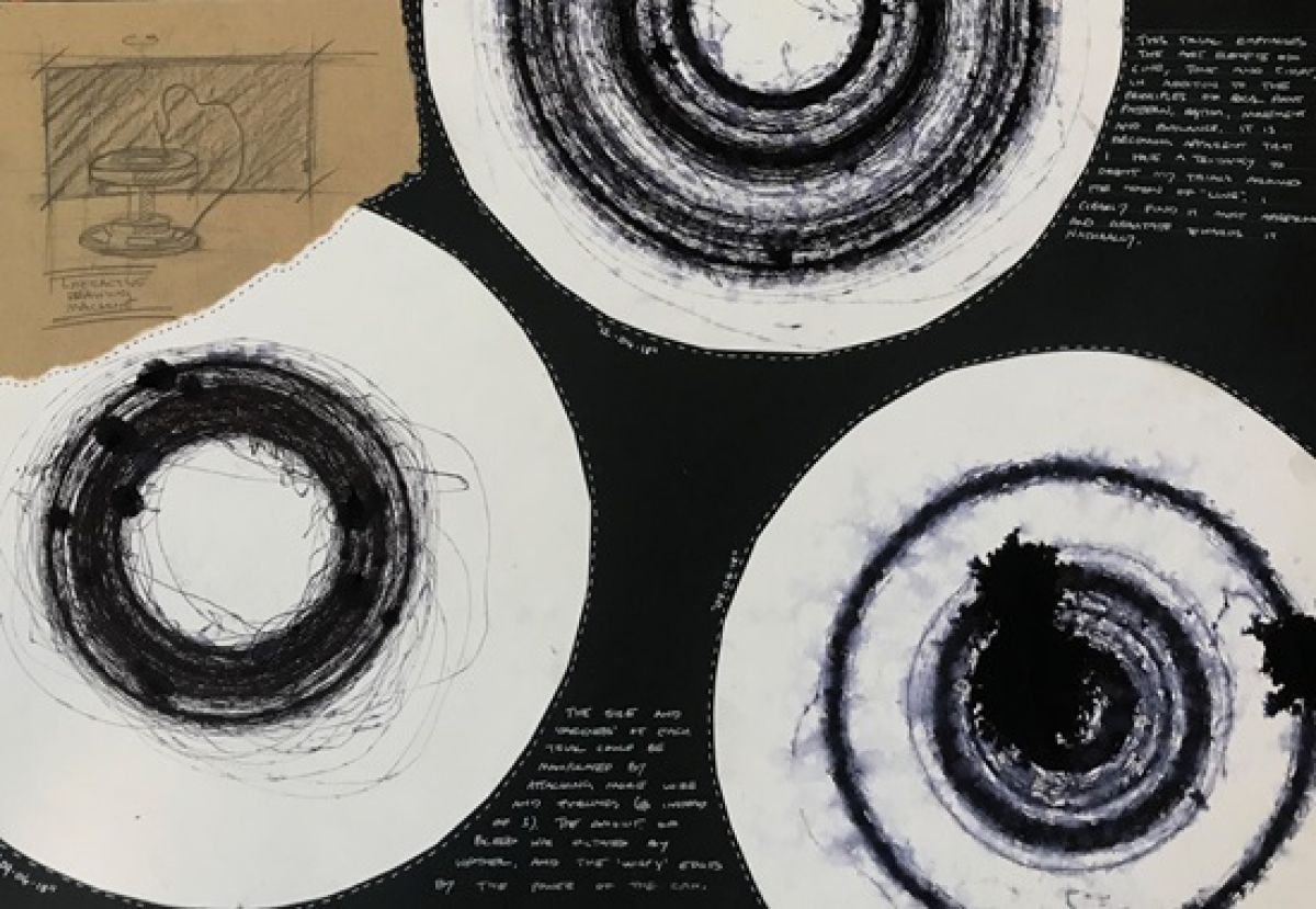 Storm Bell and his rolling drawing machine