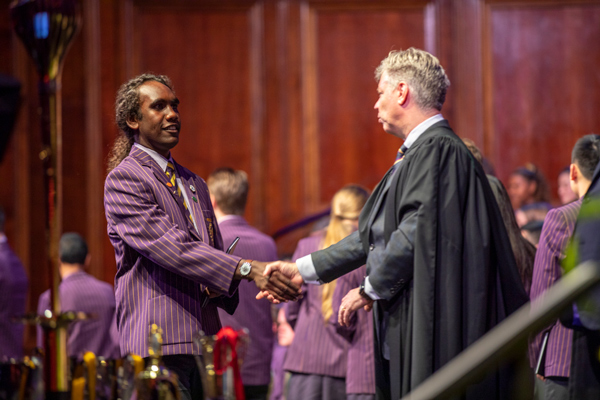 Year 12 student graduating from the 2019 Glen Waverley Speech Night