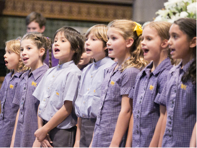 Year 4 Choir at the St Kilda Road Commencement Service at St Paul's Cathedral