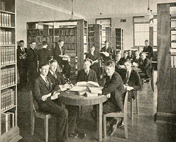 Senior boys in the new Library