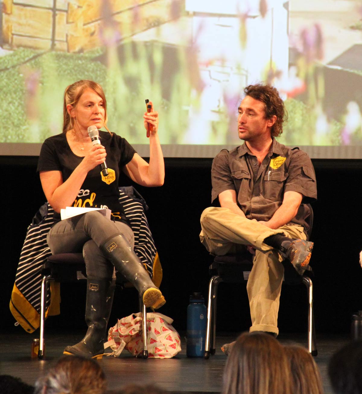 Vanessa and Mat from Rooftop Honey spoke at the event