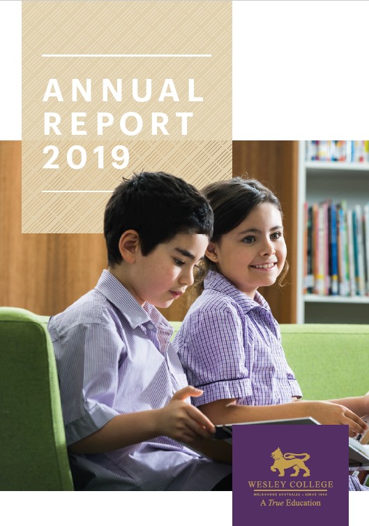 Wesley College 2019 Annual Report cover