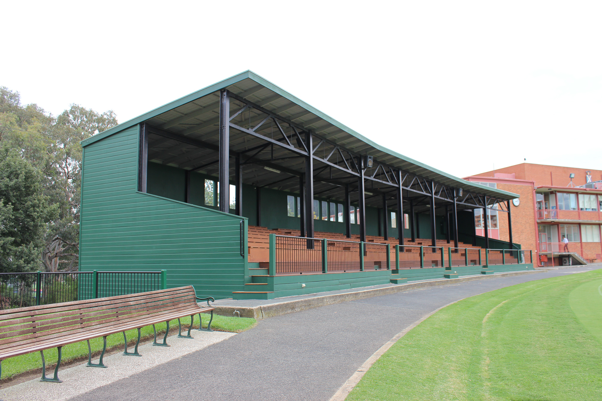 Green grandstand