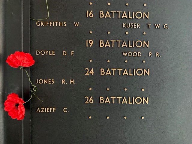 A panel at the Australian War Memorial now recognises Roy Hector Jones (OW1907)
