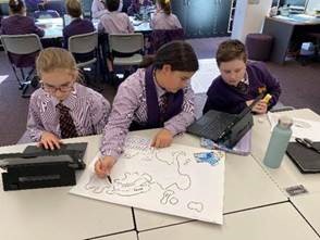 Students studying